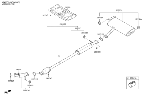 2020 Kia Sportage Muffler & Exhaust Pipe Diagram 6