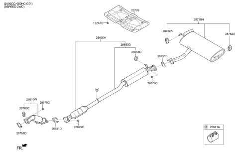 2020 Kia Sportage Muffler & Exhaust Pipe Diagram 8