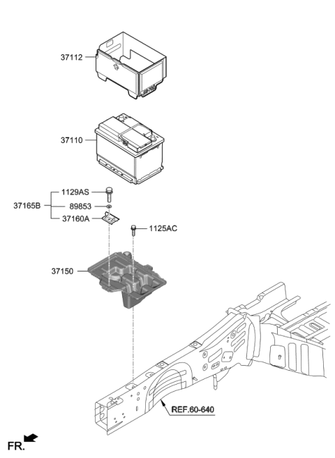 2020 Kia Sportage Battery & Cable Diagram