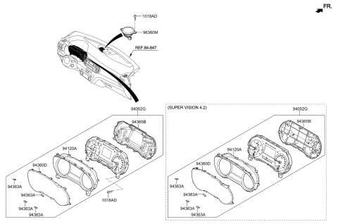 2021 Kia Sportage Cluster Assembly-INSTRUM Diagram for 94051D9101