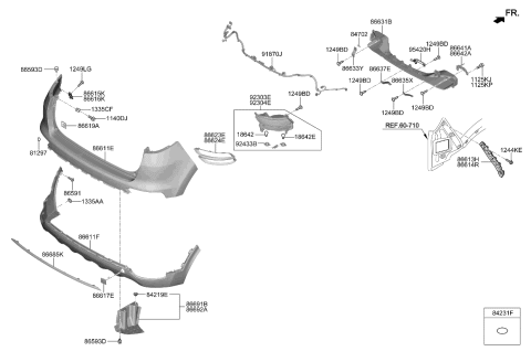 2021 Kia Sportage Rear Bumper Diagram 1