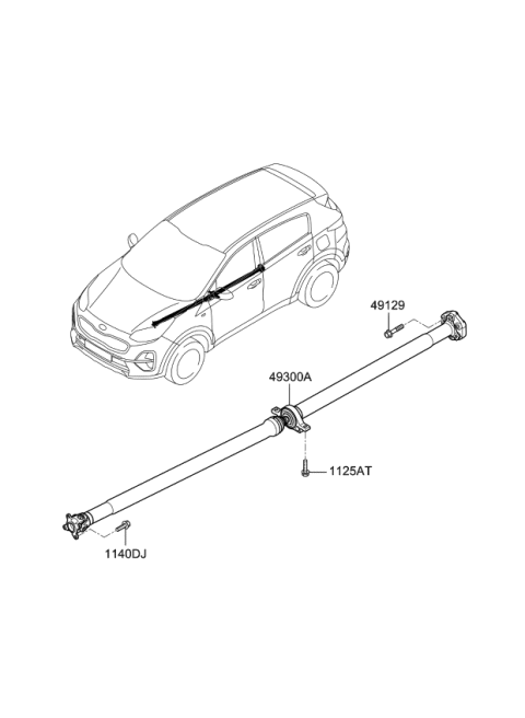 2022 Kia Sportage Propeller Shaft Diagram