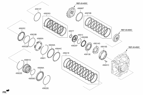 2021 Kia Sportage Hub Assembly-Under Drive Diagram for 456203B610