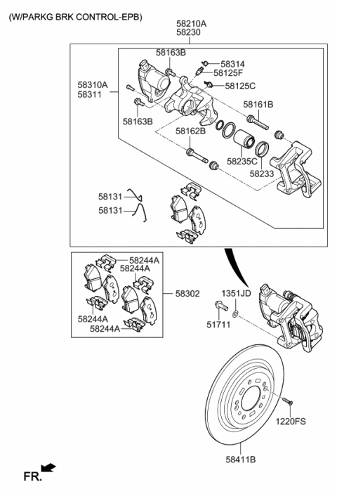 2021 Kia Sportage Rear Wheel Brake Diagram 2