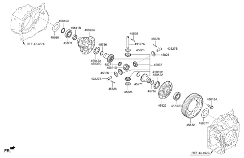 2022 Kia Sportage Gear-Differential Drive Diagram for 458323F810