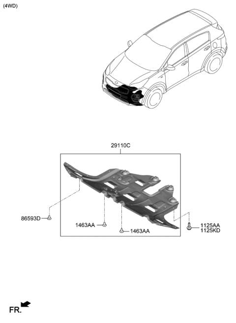 2022 Kia Sportage Under Cover Diagram 2