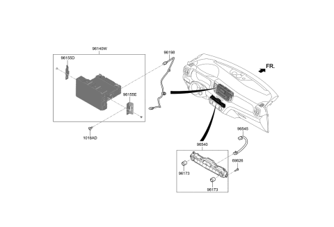 2022 Kia Sportage Audio Assembly Diagram for 96160D9920FHV