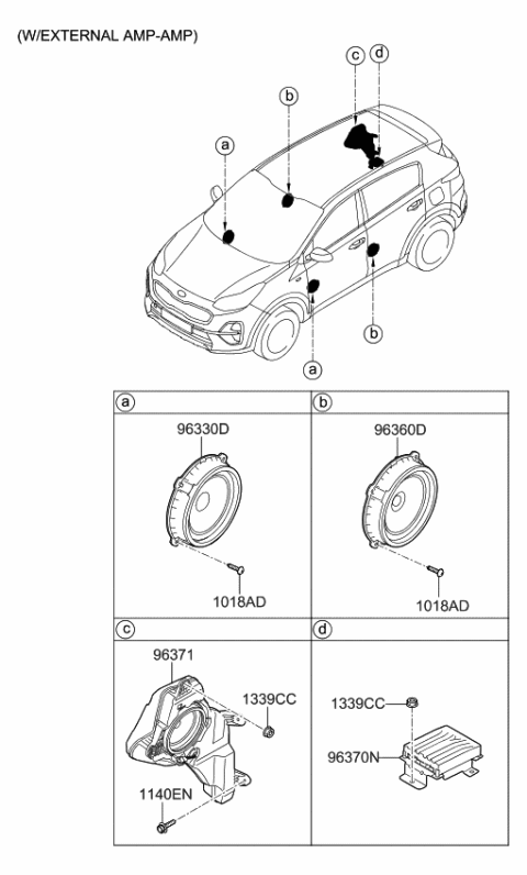 2021 Kia Sportage Speaker Diagram 2