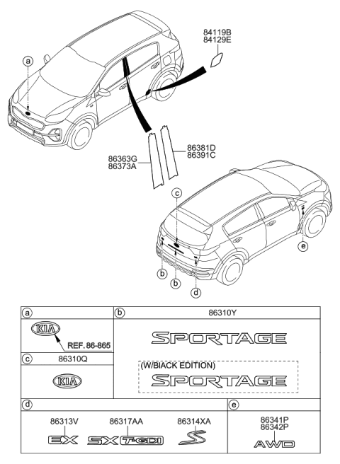 2020 Kia Sportage Emblem Diagram