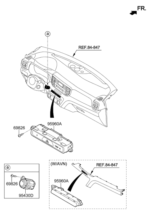 2021 Kia Sportage Lamp Assembly-PAB ON/OFF Diagram for 95960D9250