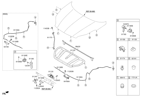 2020 Kia Sportage Hood Trim Diagram