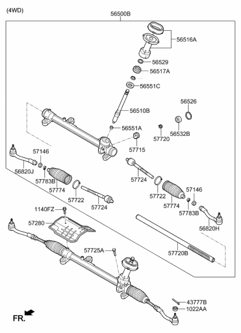 2020 Kia Sportage Power Steering Gear Box Diagram 2