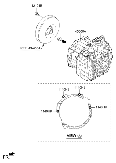 2020 Kia Sportage Transaxle Assy-Auto Diagram 1