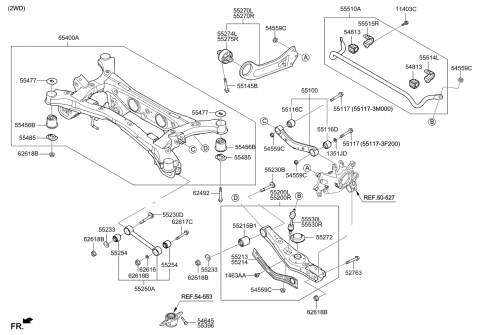 2021 Kia Sportage Rear Suspension Control Arm Diagram 2