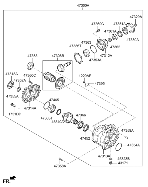 2022 Kia Sportage Transfer Assy Diagram 2