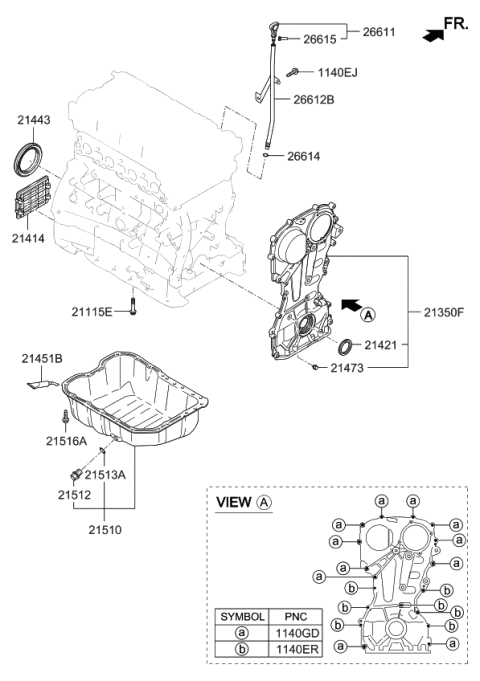 2020 Kia Sportage ROD ASSY-OIL LEVEL G Diagram for 266112GPB0