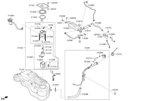 2022 Kia Sportage Fuel System Diagram 1