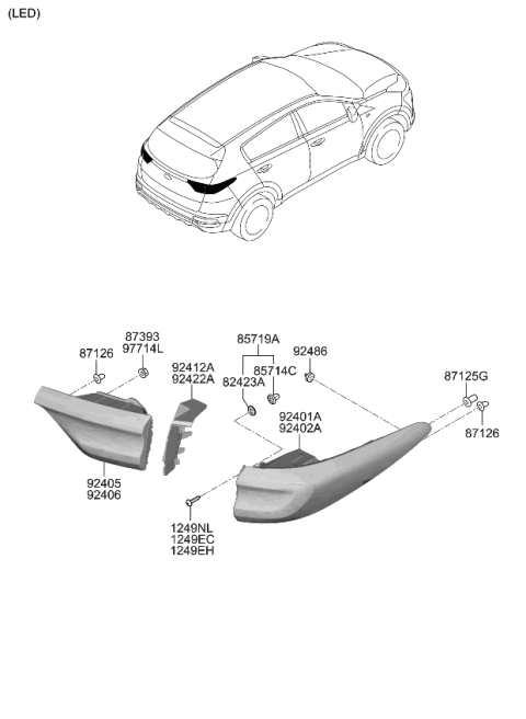 2021 Kia Sportage Rear Combination Lamp Diagram 2