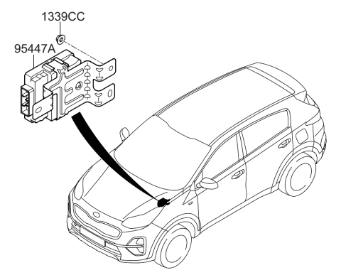 2020 Kia Sportage ECU-4WD Diagram for 954472D100