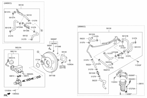 2020 Kia Sportage Brake Master Cylinder & Booster Diagram