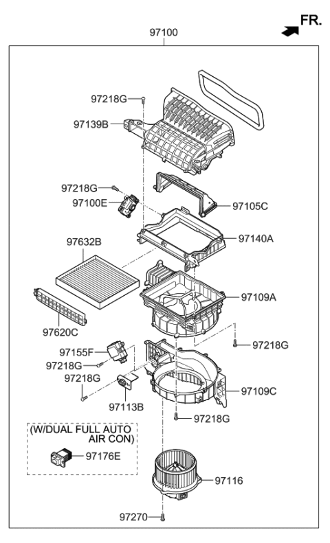 2020 Kia Sportage Heater System-Heater & Blower Diagram 2