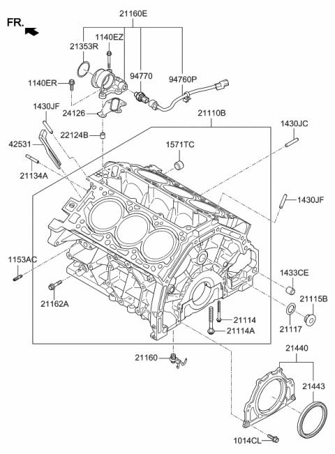 2023 Kia Stinger Cylinder Block Diagram 2