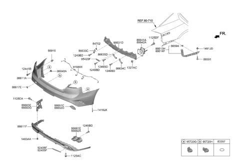 2023 Kia Stinger Trim Assembly-Tail,RH Diagram for 86662J5400