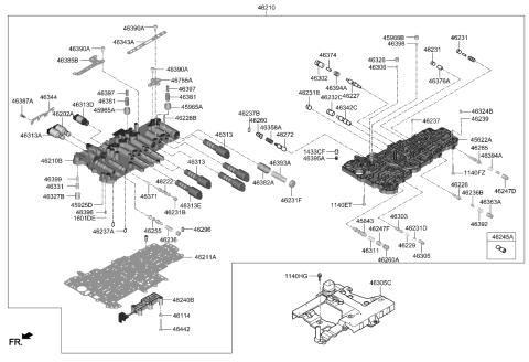 2023 Kia Stinger Transmission Valve Body Diagram 1