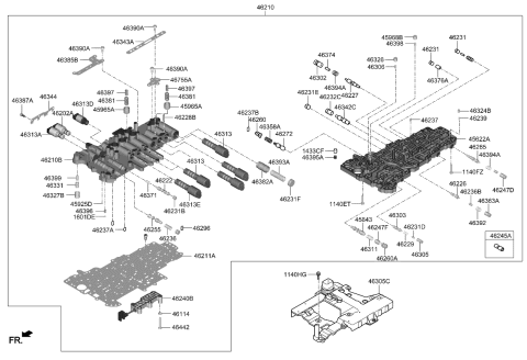 2022 Kia Stinger Transmission Valve Body Diagram 1