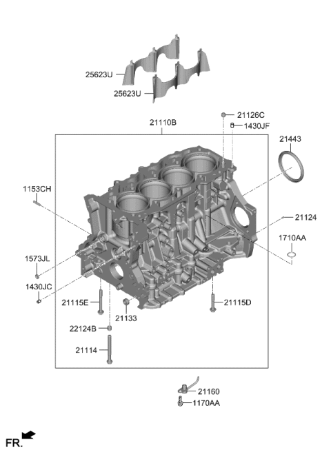 2023 Kia Stinger Cylinder Block Diagram 1