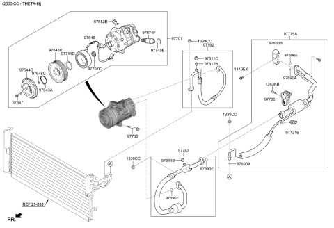 2022 Kia Stinger Air Condition System-Cooler Line Diagram 1