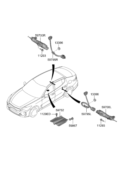 2023 Kia Stinger Parking Brake System Diagram