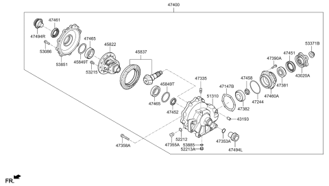 2022 Kia Stinger Transfer Assy Diagram 4