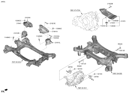 2023 Kia Stinger Bracket-Engine SUPPO Diagram for 21826J5550