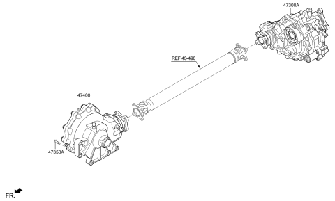 2022 Kia Stinger Transfer Assy Diagram 2