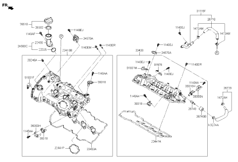 2022 Kia Stinger Rocker Cover Diagram 1