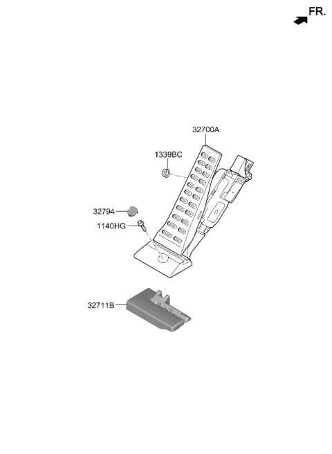 2023 Kia Stinger Accelerator Pedal Diagram