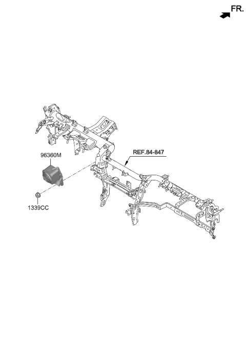 2022 Kia Stinger Center Speaker Assembly Diagram for 94100J5000