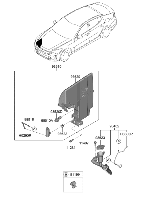 2023 Kia Stinger Windshield Washer Diagram