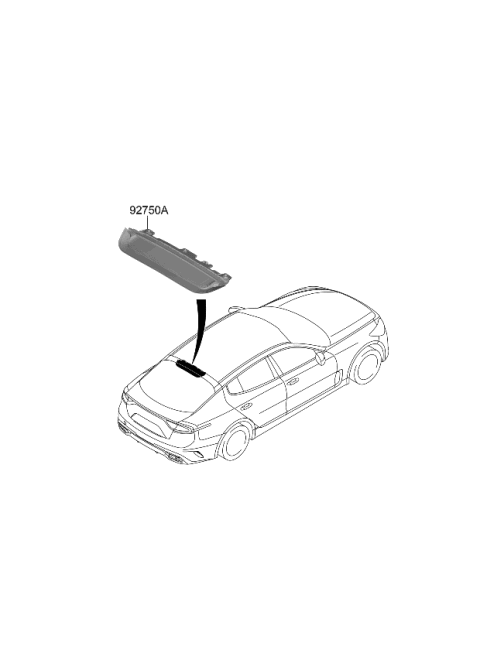 2022 Kia Stinger High Mounted Stop Lamp Diagram