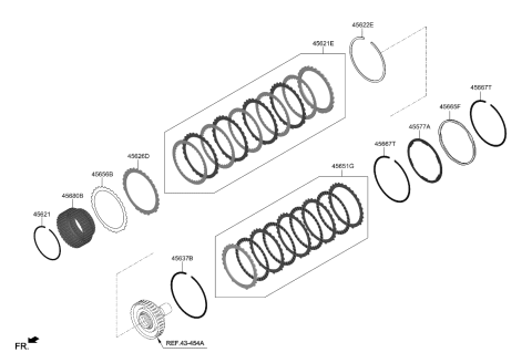 2023 Kia Stinger Transaxle Brake-Auto Diagram 1