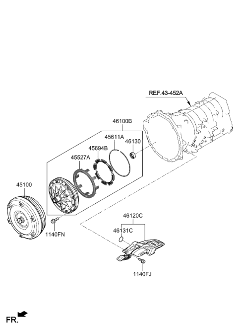 2023 Kia Stinger Converter Assembly-TORQU Diagram for 4510047830