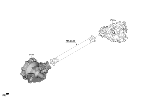 2023 Kia Stinger Transfer Assy Diagram 1