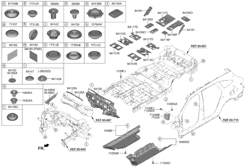 2021 Kia Sorento Isolation Pad & Plug Diagram