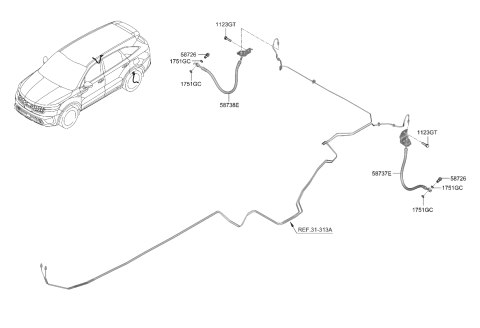 2021 Kia Sorento Brake Fluid Line Diagram 2