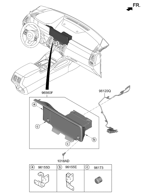 2022 Kia Sorento BRACKET-SET MTG,RH Diagram for 96176P4100