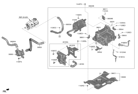 2022 Kia Sorento HPCU Reservoir MODUL Diagram for 366003DBG0