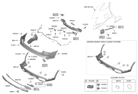 2023 Kia Sorento Cover-Rr Bumper LWR Diagram for 86612P2000