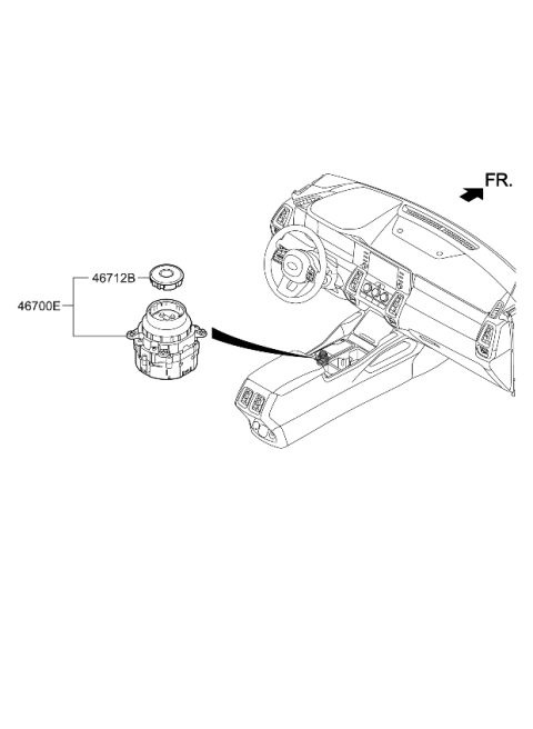 2023 Kia Sorento Shift Lever Control Diagram