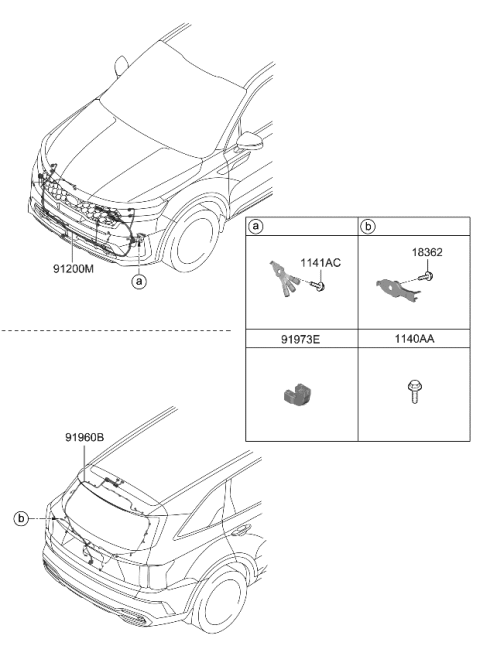 2022 Kia Sorento Wiring Assembly-FEM Diagram for 91840P4010